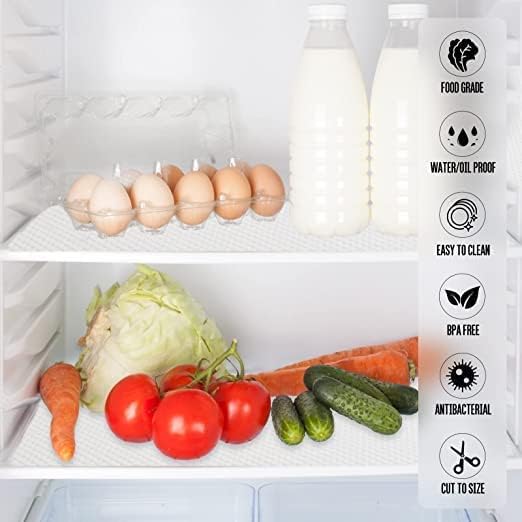 ElastPro Food Grade Washable Anti Slip Mat/Sheet for Fridge, Shelf Liner, Table, Kitchen Drawer mat (Round Dot FrostyWhite, 5 Meter) - Image 4