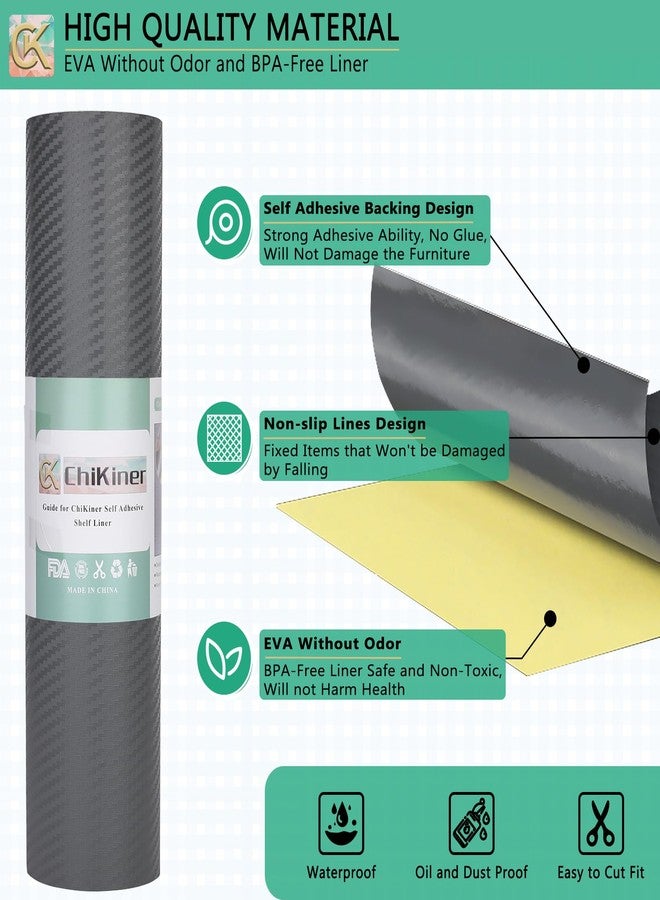 ChiKiner Self-Adhesive Shelf Liner Kitchen Liner, Waterproof Backed Paper Easy Peel and Stick Contact Liner Without Residue for Decor Your Desk Surface, Kitchen Countertops (Silver, 11.8 x 118.1 inches) - Image 2