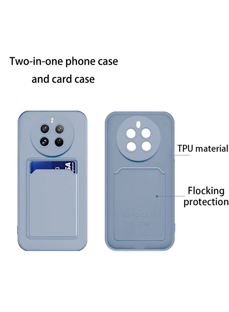 دبليو تيك غطاء حماية من السيليكون TPU مع حامل بطاقات لهاتف Realme 12 Pro 5G 2024 رمادي - Image 4