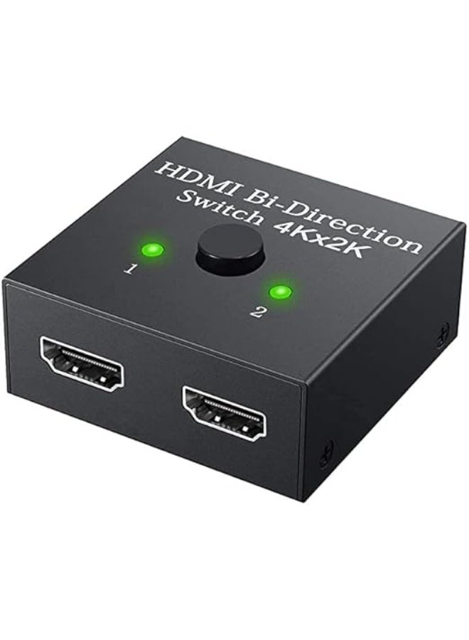 مفتاح HDMI ثنائي الاتجاه – 2 مدخل/مخرج مع زر يدوي – يدعم 4K، 2K، وFull HD 1080p - Image 4
