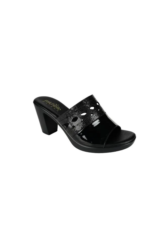 ميشيل مورجان 092-2768 Michelle Morgan Ladies Fashion Heeled Sandals 314RJ994 Black