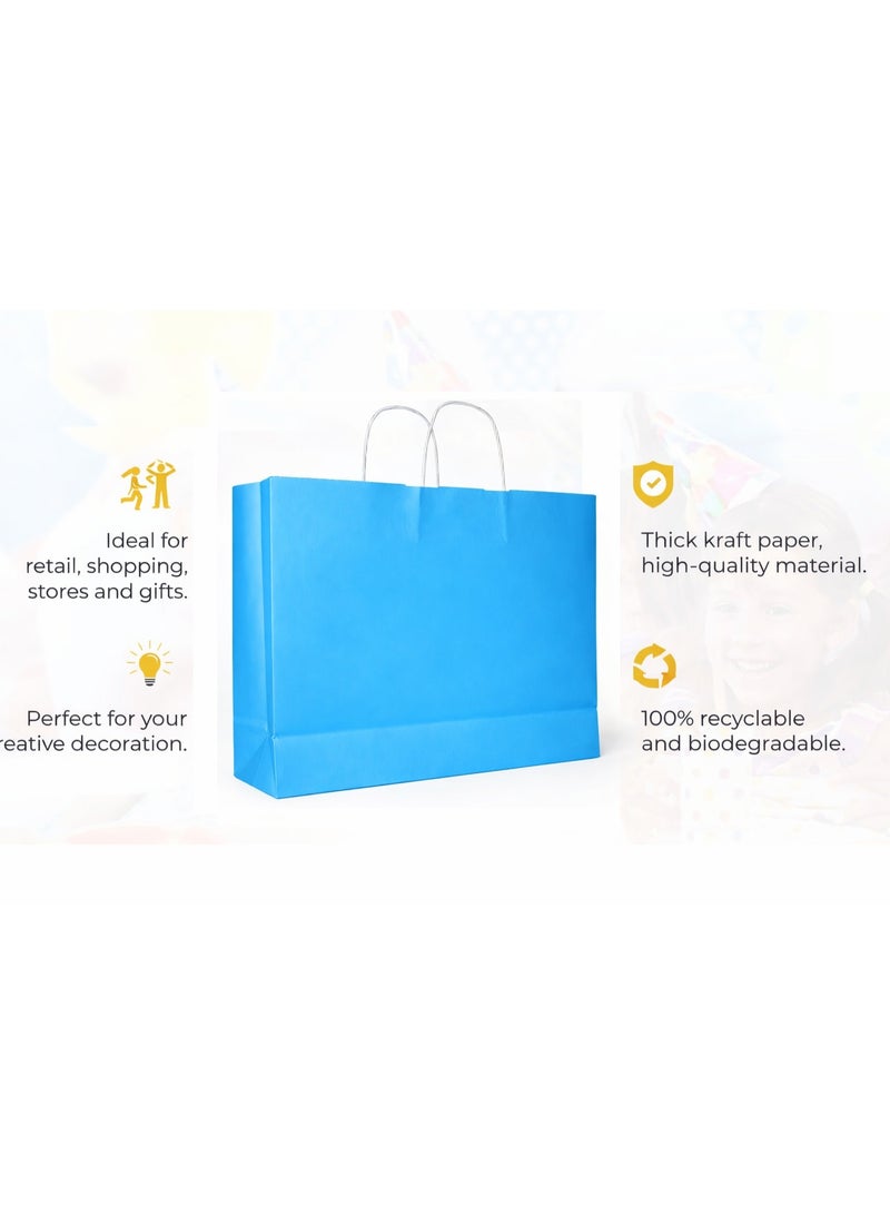 Sky Blue Paper Bag 25 Pcs / 41*41*12 cm - Image 2