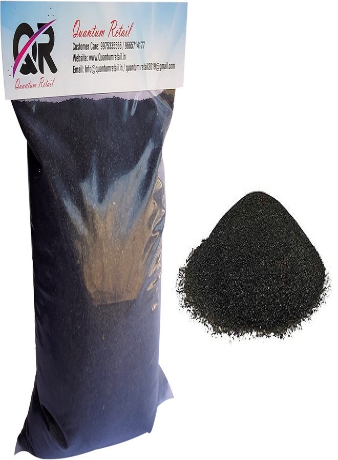 Quantum Retail - 900 Grams - Sugar Size Sand Gravel for Aquarium Decoration/Home & Garden/Lawn Decoration/Aquarium Substrate/Terrarium/Quartz Sand (Black) - Image 1