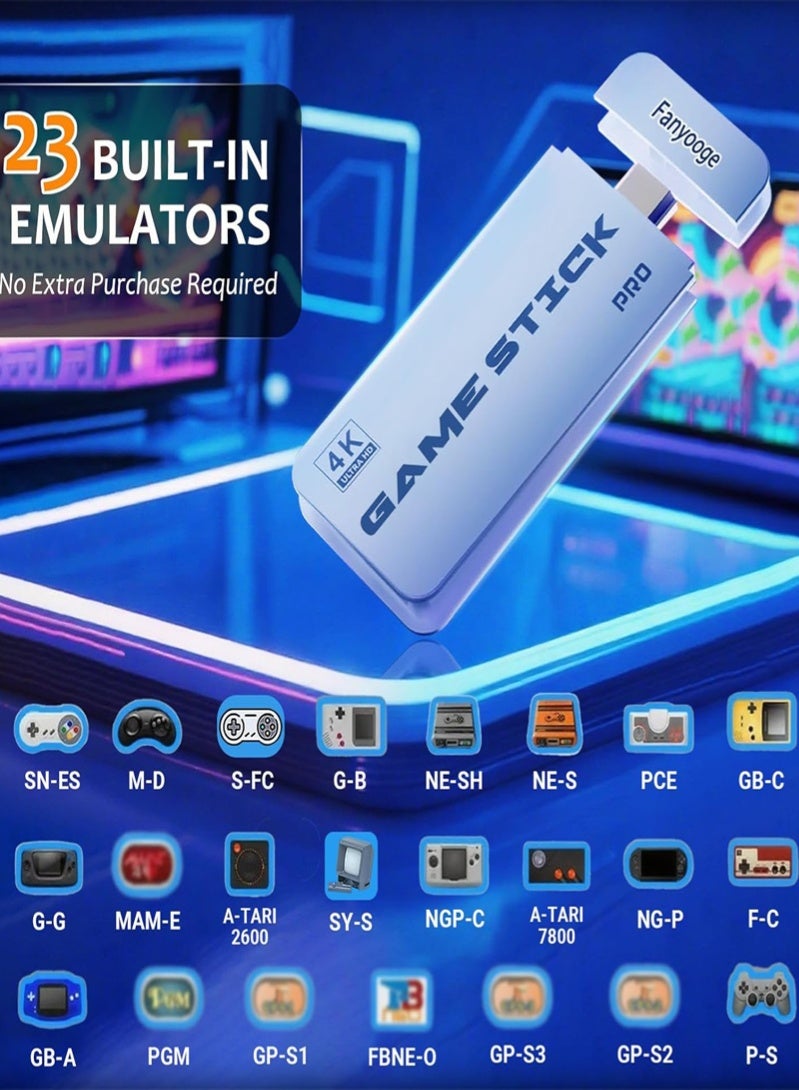 عصا وحدة الألعاب الجديدة اكتشف لعبة فتى الألعاب اللاسلكية وحدة الألعاب التلفزيونية، تضم أكثر من 20،000 لعبة كلاسيكية عبر 23 محاكي، بالإضافة إلى بطاقة 64 جيجابايت TF. التشغيل الفوري دون تنزيل أو تثبيت ؛ وأصبحت الألعاب الخالية من الإنترنت حقيقة واقعة الآن. اتصل بتلفازك وانغمس في مكتبة من أكثر من 20000 عنوان كلاسيكي. (اضغط على (تحديد) و (بدء) في نفس الوقت للعودة إلى القائمة الرئيسية) - Image 2