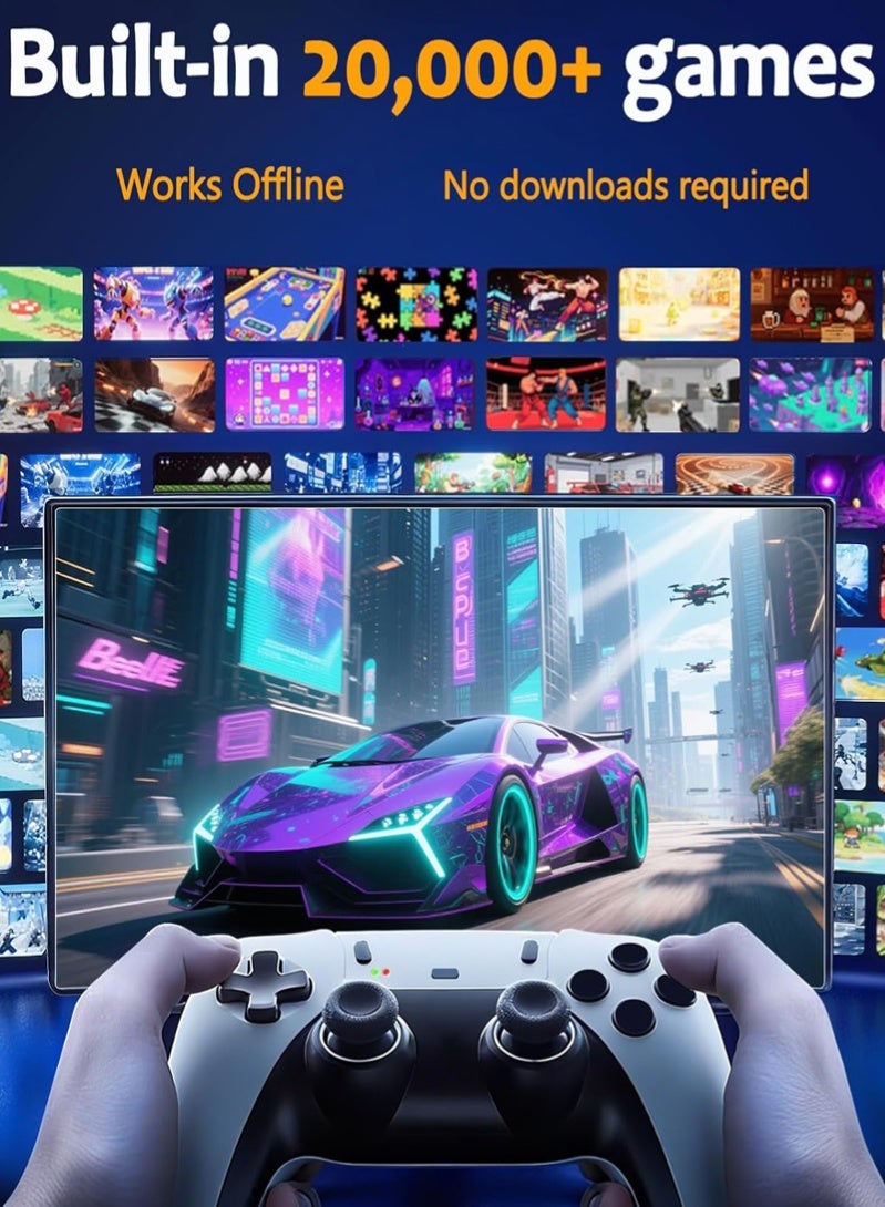 عصا وحدة الألعاب الجديدة اكتشف لعبة فتى الألعاب اللاسلكية وحدة الألعاب التلفزيونية، تضم أكثر من 20،000 لعبة كلاسيكية عبر 23 محاكي، بالإضافة إلى بطاقة 64 جيجابايت TF. التشغيل الفوري دون تنزيل أو تثبيت ؛ وأصبحت الألعاب الخالية من الإنترنت حقيقة واقعة الآن. اتصل بتلفازك وانغمس في مكتبة من أكثر من 20000 عنوان كلاسيكي. (اضغط على (تحديد) و (بدء) في نفس الوقت للعودة إلى القائمة الرئيسية) - Image 3