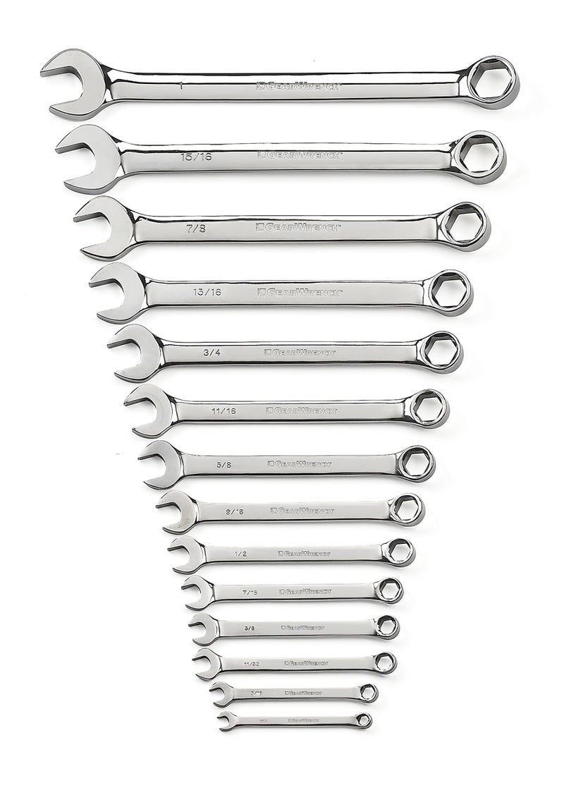 GEARWRENCH 14 Pc 6 Pt Combination Wrench Set SAE 81924