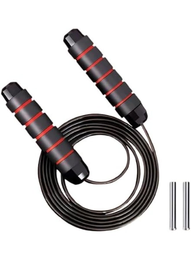 Jump rope with weight bar - Professional jump rope, sports rope, boxing rope, ideal for jumping - Suitable for adults - Easily adjustable length (Multi-color) - Image 1