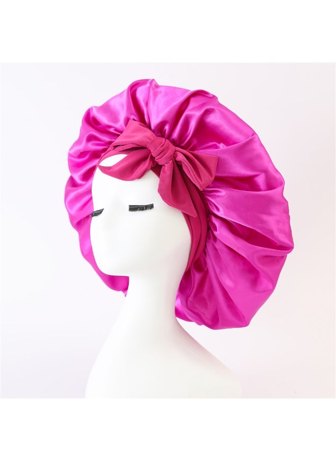 Satin Ribbon Wide Brim Hat with Bow - Faux Silk Beauty and Hair Care Hat - pzsku/Z7FBB2D6FE3FD0BB41051Z/45/_/1741078371/3043883d-03e5-4657-9e60-4c7b448349b0