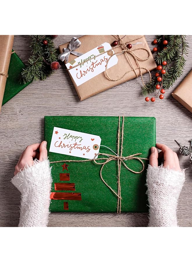 erorex 100Pcs White Tags With String Attached Large Marking Tags Paper Hanging Tags With Elastic Rope Attached Writable Price Tags Blank Paper Gift Tags For All Occasions - Image 3