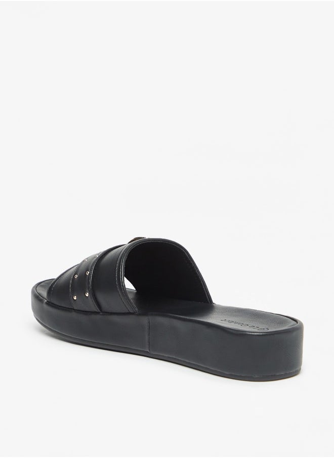 Le Confort - Womens Buckle Embellished Slide Sandals - Image 1