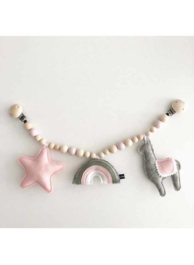 Ins Decorative Nordic Baby Bracelet Pacifier Clip Pacifier Chain Molar Educational Toy Baby Car Clip Bracelet-Color:Baby Car Clip: 17  - Image 2