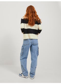 JJXX Women's Color Blocked Crew Neck Wool Sweater 12246493  - Image 2