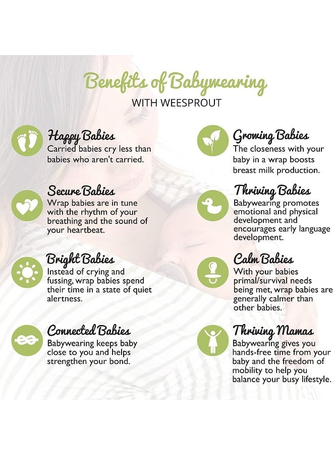 WeeSprout حمالة أطفال وي سبرات - سلاسل مثالية للمواليد والرضع، تعزز الروابط، ناعمة وقابلة للتنفس، مثالية لحمل الأطفال - Image 5