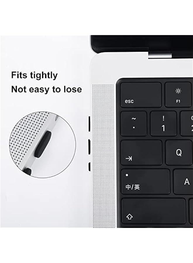 Arabest 10PCS Dust Cover Port Plugs for 2022 MacBook Air 13 15.3 inch M4 M3 M2 M1 /MacBook Pro 14 16, USB C Thunderbolt, 3.5mm Headphone & 2PCS Webcam Cover Slide  - Image 3