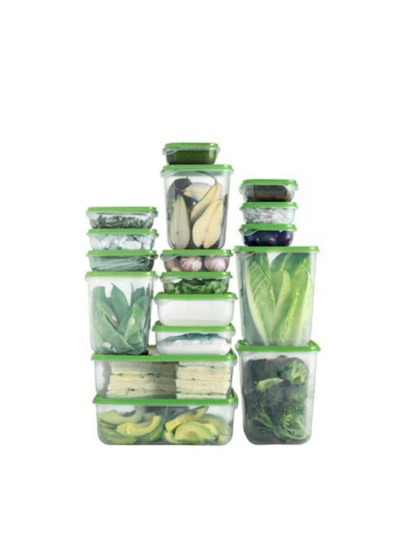 17-piece refrigerator containers, microwave-safe plastic - Image 4