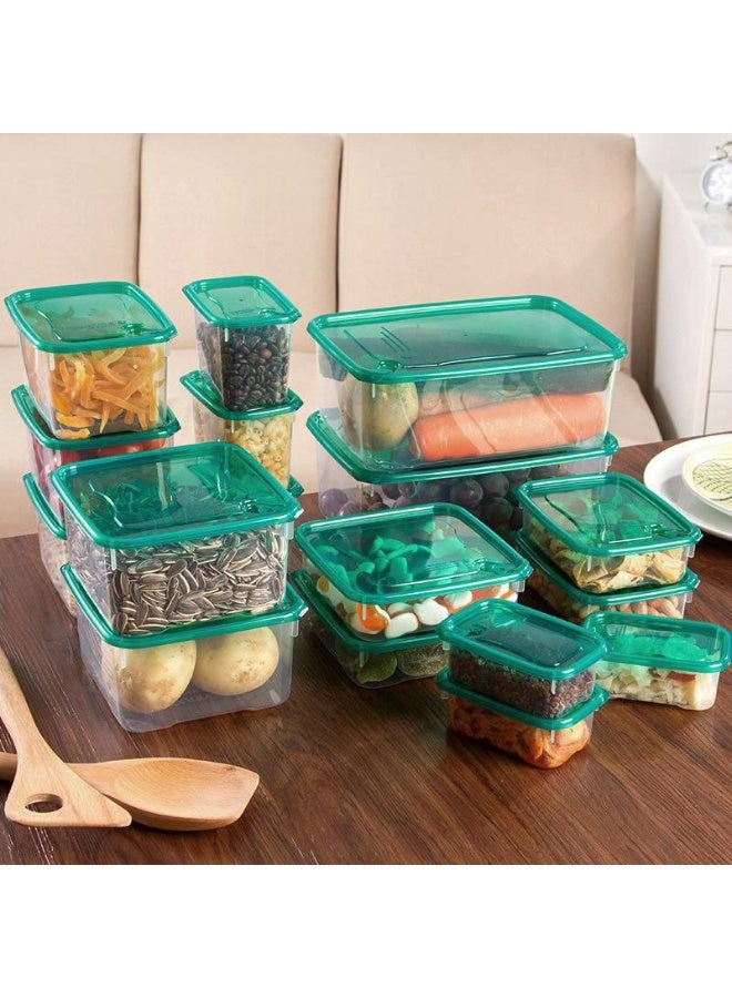 17-piece refrigerator containers, microwave-safe plastic - Image 2