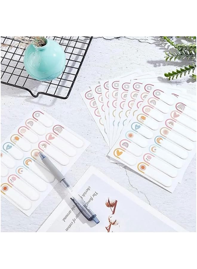 إيروريكس 160 قطعة من ملصقات زجاجات الأطفال المقاومة للماء والمغلفة ذاتيًا للأطفال: مثالية للحضانة والمدرسة والتنظيم المنزلي مع مطبوعات كرتونية ملونة للطقس - Image 3