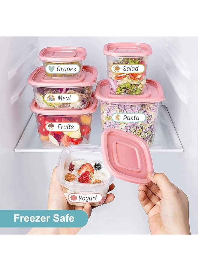 إيروريكس 160 قطعة من ملصقات زجاجات الأطفال المقاومة للماء والمغلفة ذاتيًا للأطفال: مثالية للحضانة والمدرسة والتنظيم المنزلي مع مطبوعات كرتونية ملونة للطقس - Image 5