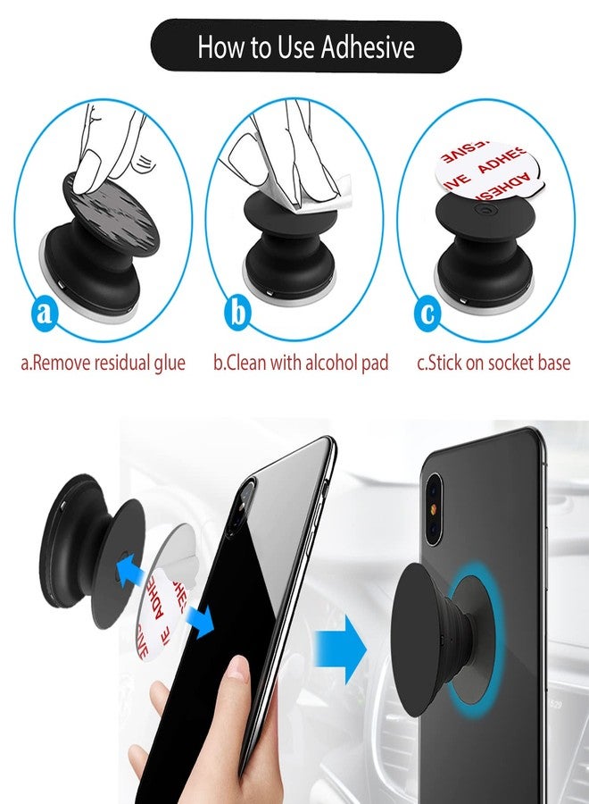 AZXYI Very High Bond Sticky Adhesive, AZXYI 6 Pack Socket Sticky Adhesive Replacement Kit, Double-Sided Stickers for Collapsible Grips Socket Base - Image 5