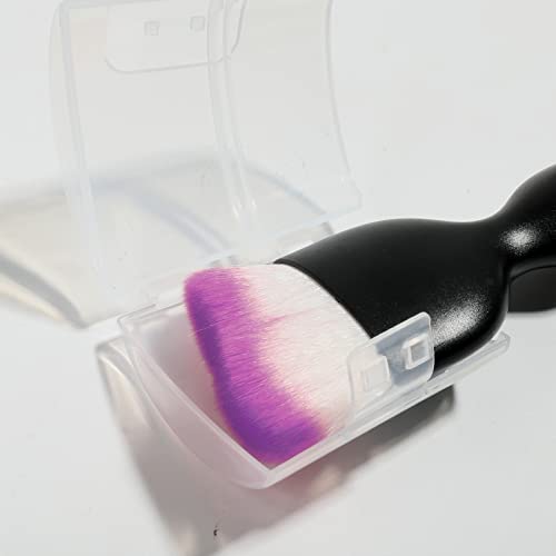 AOCISKA Car Interior Detailing Brush,Soft Bristle Cleaning Brush Car Detailing Brush Dusting Brush,Car Interior Cleaning Tool,Auto Detail Brush Car Dash Duster Brush (Black&Purple with Cap) - Image 2
