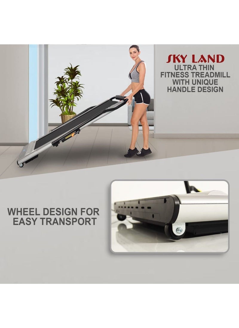 Sky Land 2-in-1 Ultra-Thin Foldable Treadmill | Compact Under Desk Walking & Running Machine with Remote Control, Fit Show App & Digital Display for Home Office Fitness, EM-1263  - Image 3