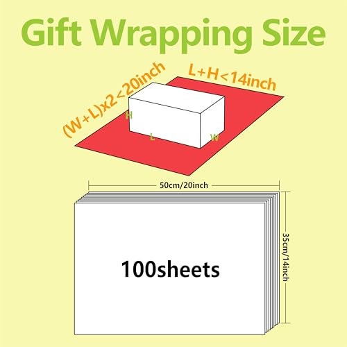 Bobobag 100 Sheets 20"X14" Red Tissue Paper Bulk for Gift Bags Wrapping Paper,Christmas Weddings Birthday Showers Arts Craft Party Favor Decoration - Image 2