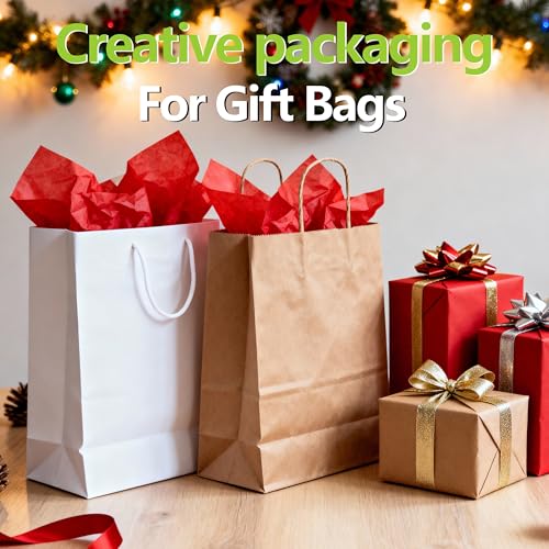 Bobobag 100 Sheets 20"X14" Red Tissue Paper Bulk for Gift Bags Wrapping Paper,Christmas Weddings Birthday Showers Arts Craft Party Favor Decoration - Image 3