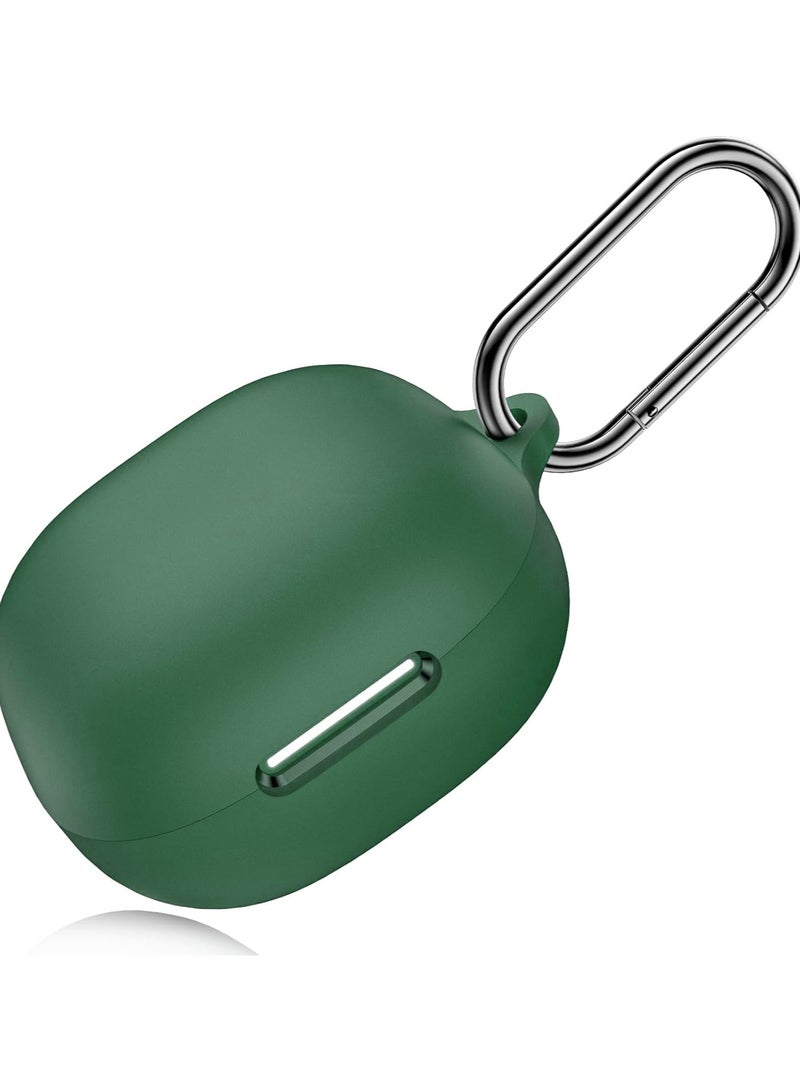 Silicone Case for Soundcore P40i , Soft Silicone Shockproof Protective Skin Case for Soundcore P40i Wireless Earbuds with Carabiner, Front LED Visible -Green - Image 1