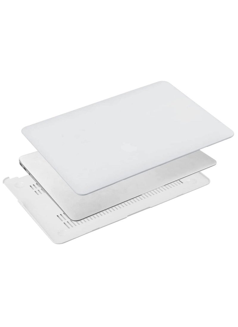 Generic - Plastic Hard Shell Case Cover Compatible with Older Version MacBook Air 13.3-Inch Model:- A1369/A1466 Released 2010 to 2017" White - Image 1