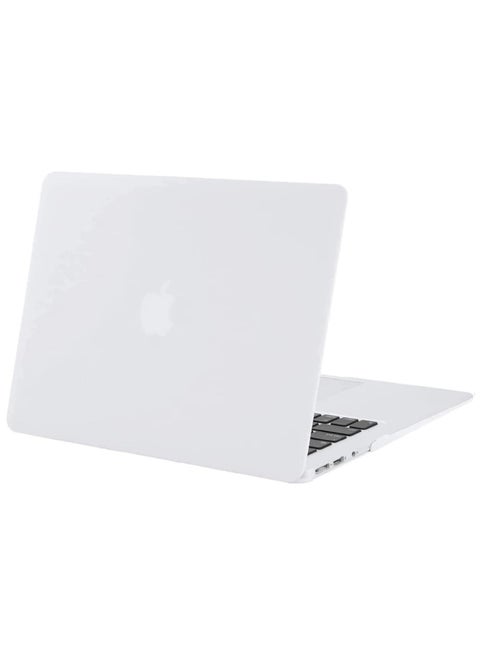 Plastic Hard Shell Case Cover Compatible with Older Version MacBook Air 13.3-Inch Model:- A1369/A1466 Released 2010 to 2017" White