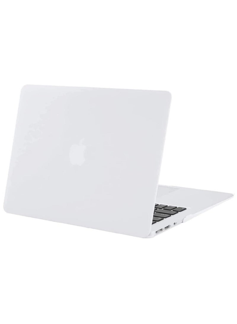 Generic - Plastic Hard Shell Case Cover Compatible with Older Version MacBook Air 13.3-Inch Model:- A1369/A1466 Released 2010 to 2017" White - Image 1