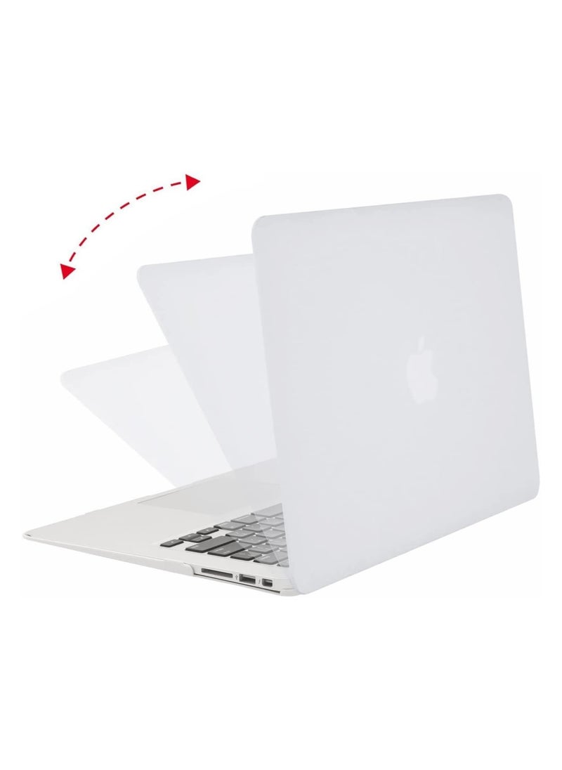 Generic - Plastic Hard Shell Case Cover Compatible with Older Version MacBook Air 13.3-Inch Model:- A1369/A1466 Released 2010 to 2017" White - Image 1