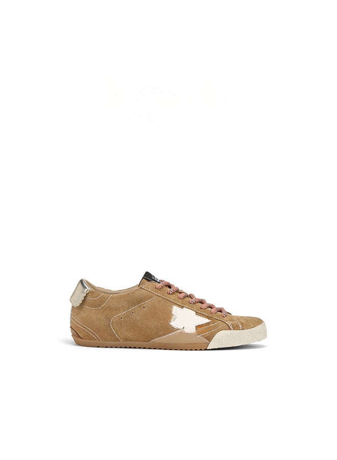 High-quality Version ~ Imported Color-washed Lambskin Retro Mandarin Duck Sneakers, Women's Star Shoes, Small Dirty Shoes