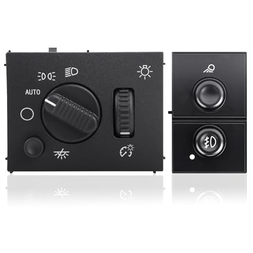 ANAFTULY Headlight Switch Fog Light Switch Replacement for 20032007 Chevy Silverado Suburban Tahoe Avalanche GMC Sierra Yukon Escalade Cargo Fog Lamp Dimmer Switch 19381535 15143597