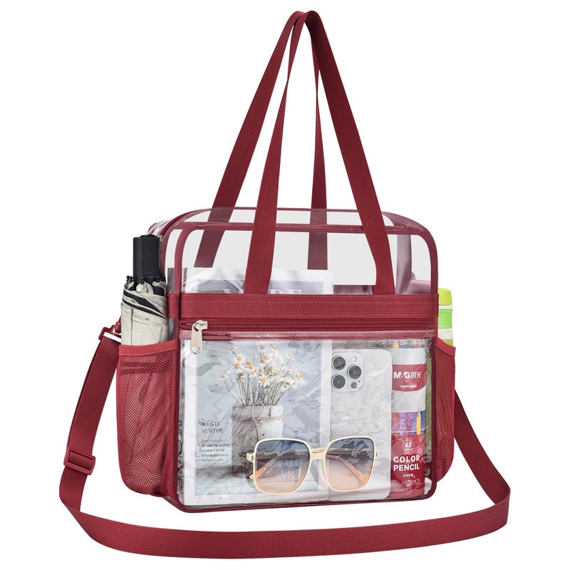 Oraben Clear Bag for Stadium Events 12x6x12 Clear Tote Bag for Women Sports Fan Tote Transparent Lunch Bag for Work Concert - Image 1