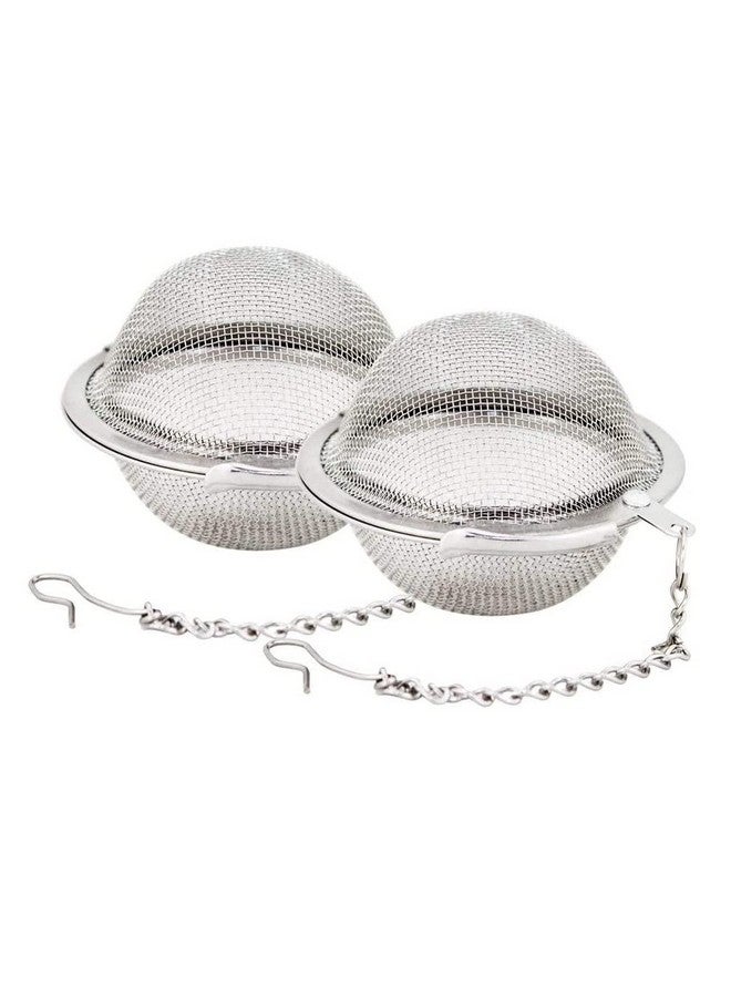 YOMITH Stainless Steel Tea Ball Infuser Tea Strainer Fine Mesh, Ball Strainer, Tea Filter, Tea Diffuser with Extended Chain Hook Reusable & Eco-Friendly (Small, Pack of 2) - Image 1