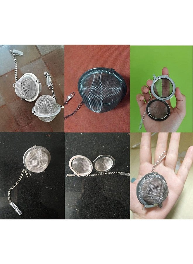 YOMITH Stainless Steel Tea Ball Infuser Tea Strainer Fine Mesh, Ball Strainer, Tea Filter, Tea Diffuser with Extended Chain Hook Reusable & Eco-Friendly (Small, Pack of 2) - Image 5