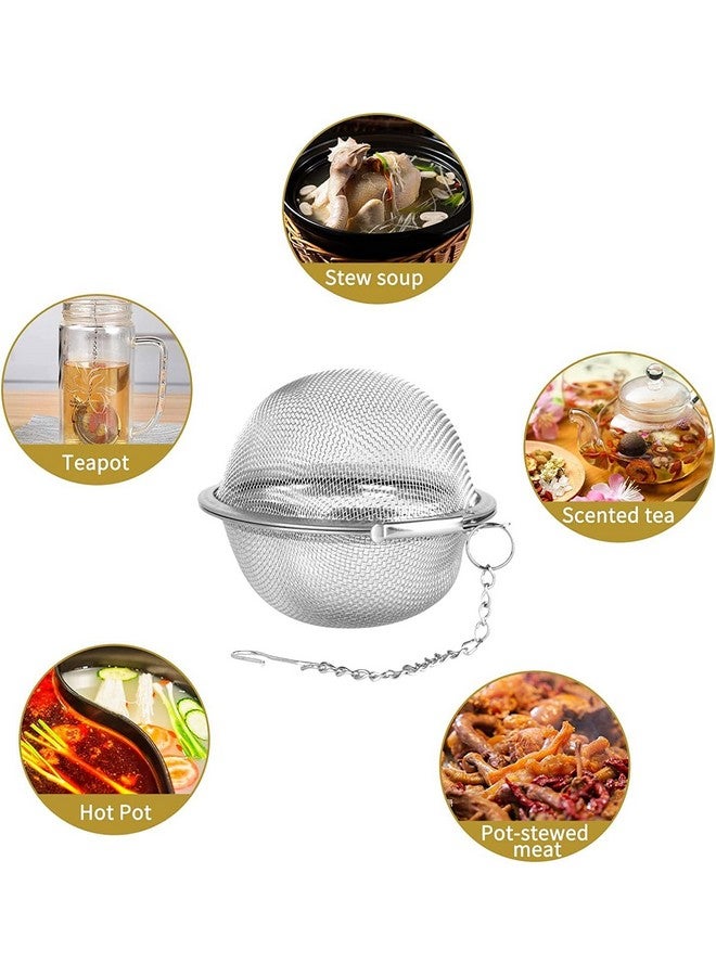 YOMITH Stainless Steel Tea Ball Infuser Tea Strainer Fine Mesh, Ball Strainer, Tea Filter, Tea Diffuser with Extended Chain Hook Reusable & Eco-Friendly (Small, Pack of 2) - Image 4