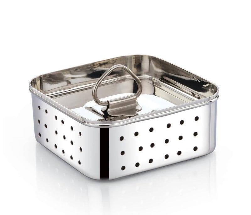 Mystte Mystte Stainless Steel Paneer Maker Mould Press 300Ml Silver Square Shape Size 11x11x4 Cm  - Image 3