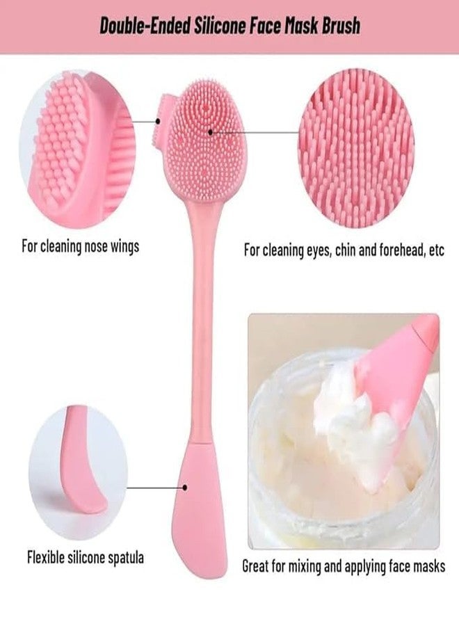 JAPTI JAPATI Multipurpose Silicone Face Scrubber brush,2 in 1 Facial Cleansing Brush,Handheld Face Wash Brush for Pore Cleansing,Gentle Exfoliating,Removing Blackhead Brush DIY mask (1 pcs/multi-color) - Image 4