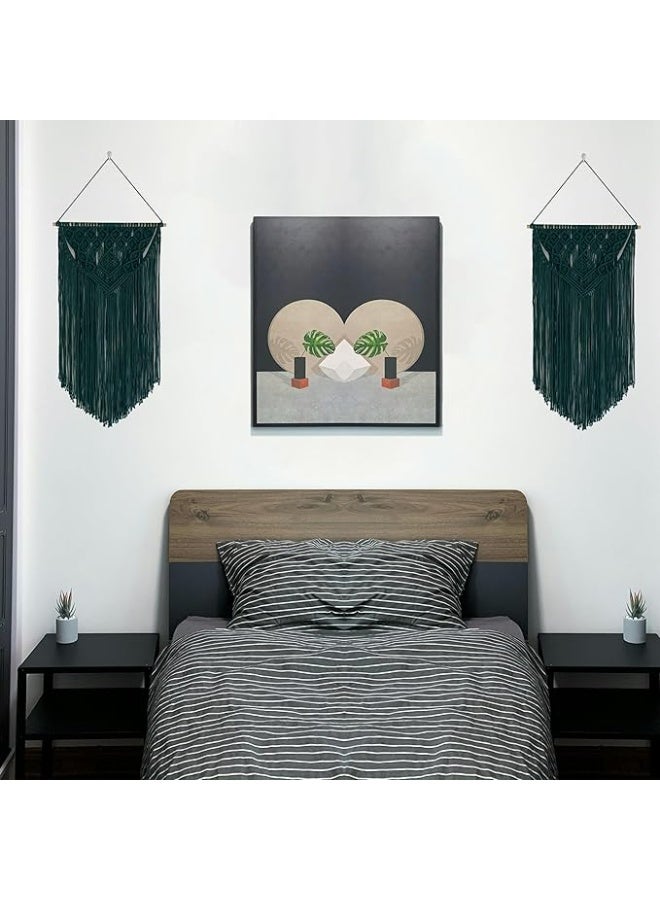 انتيكيانو مكرمية جدارية – ديكور يدوي من القطن – المقاس ‎40×70‎ سم. - Image 2