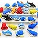 Satomoto 40 pcs Sea Animal Erasers for Kids Desk Pet 3D Take Apart Animal Pencil Erasers for Kids Classroom Prizes Class Treasure BoxGame RewardsParty Favors - Image 3