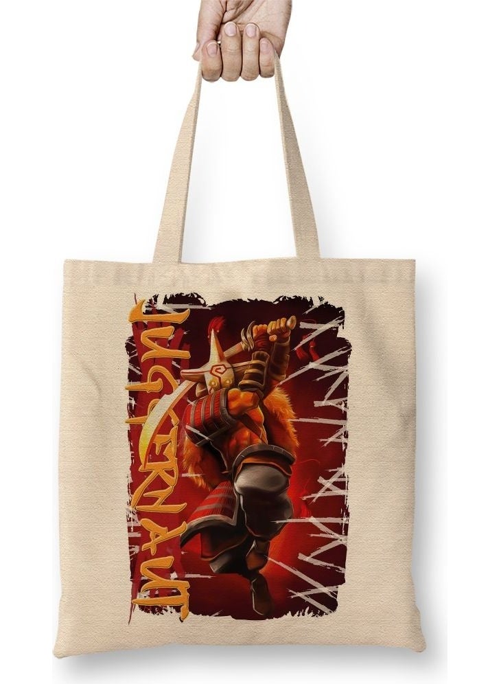 Baskı Dükkanı Print Shop Jugguernaut Dota 2 Tote Bag Long Handle 