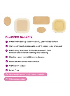 convatec DuoDERM Extra Thin 2" x 4" CGF Sterile Self-Adhesive Hydrocolloid Dressing, Low Friction, Flexible, Latex-Free, Waterproof, 20ct (Pack of 1)  - Image 3
