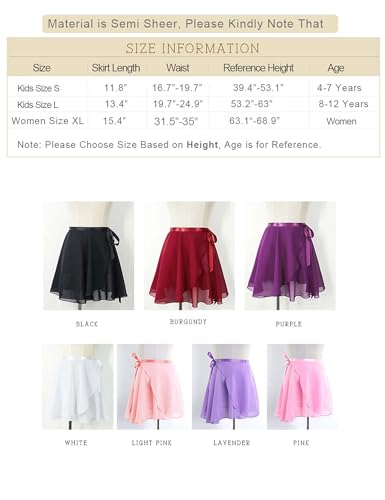 Daydance Women Ballet Skirts Adult Sheer Chiffon Over Scarf for Dancing Light Brown - Image 2