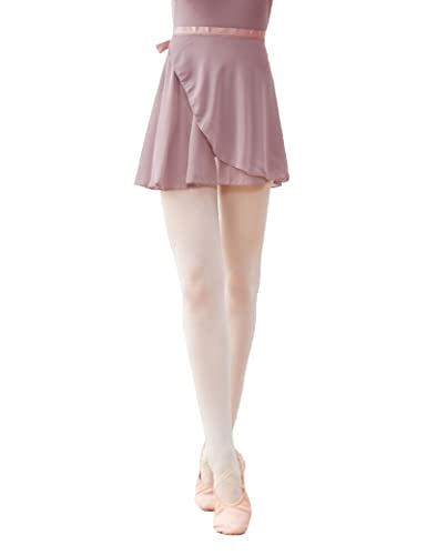Daydance Women Ballet Skirts Adult Sheer Chiffon Over Scarf for Dancing Light Brown - Image 3