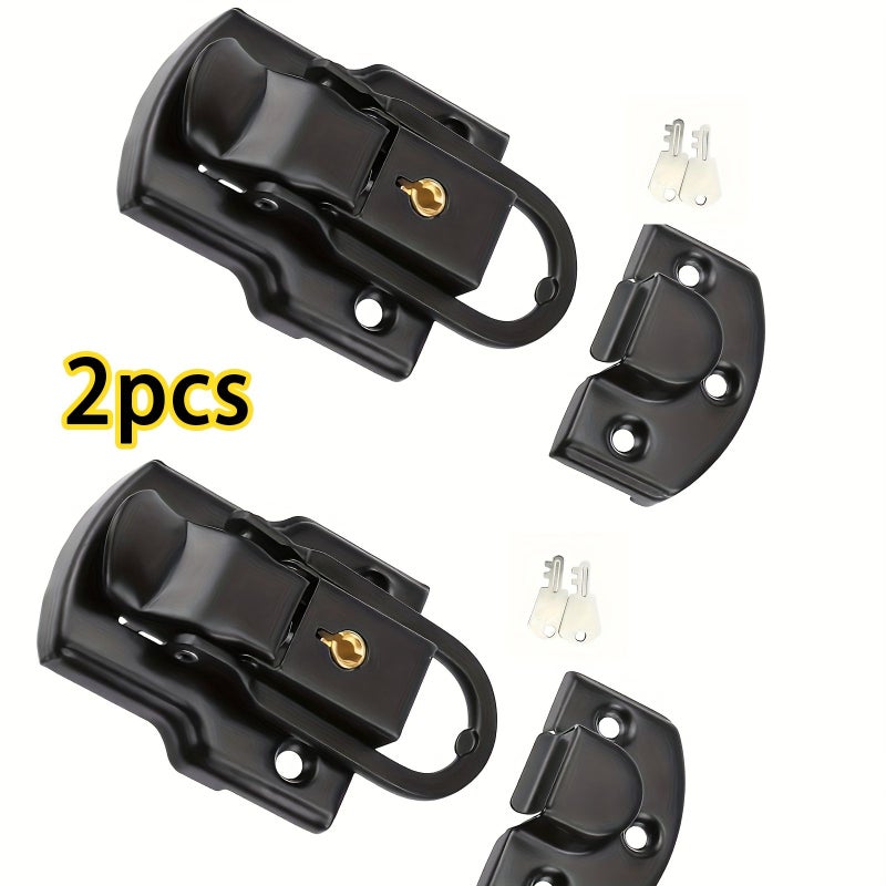 2 Pcs Metal Locks with Keys For Durable Instrument Case Secure Closure - Image 2