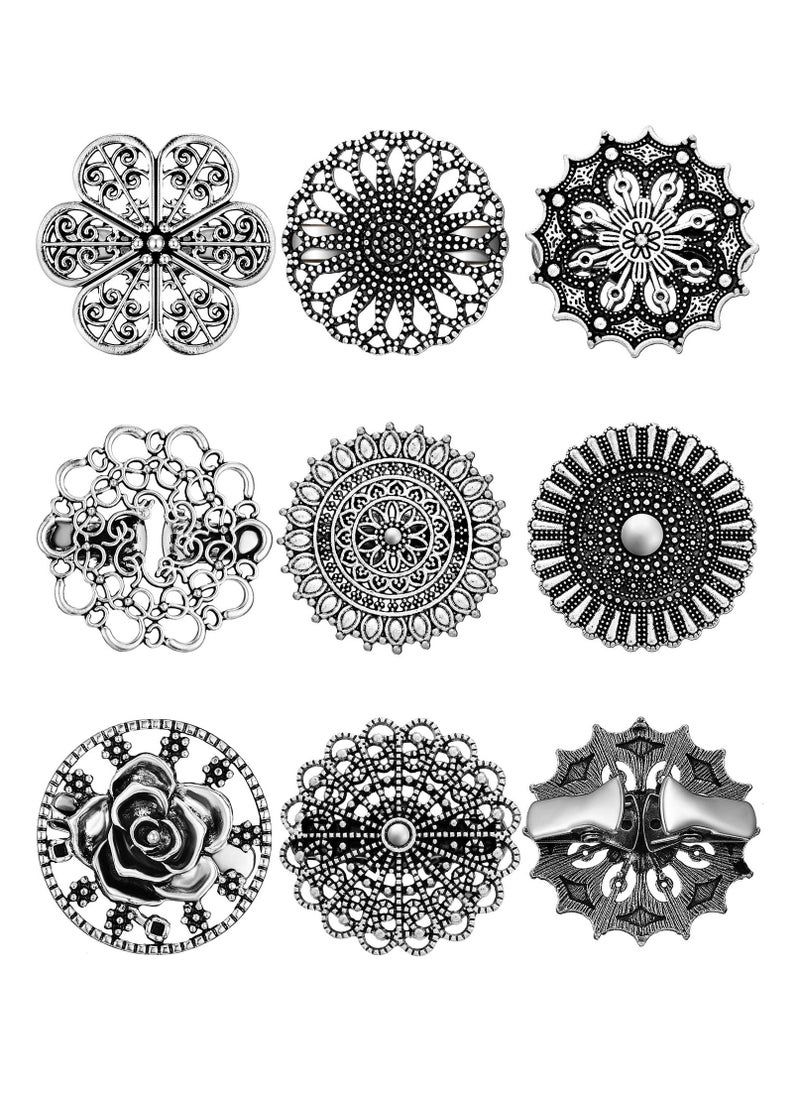 SYOSI - Dress Cinch Clips Set, 8 Pcs Retro Cardigan Clip, Vintage Sweater Clips, Waist Tightening Brooch, Shawl Collar Clasp for Shirt, Scarf, Cape, Cloak, Coat, Ideal for Women and Girls - Image 1