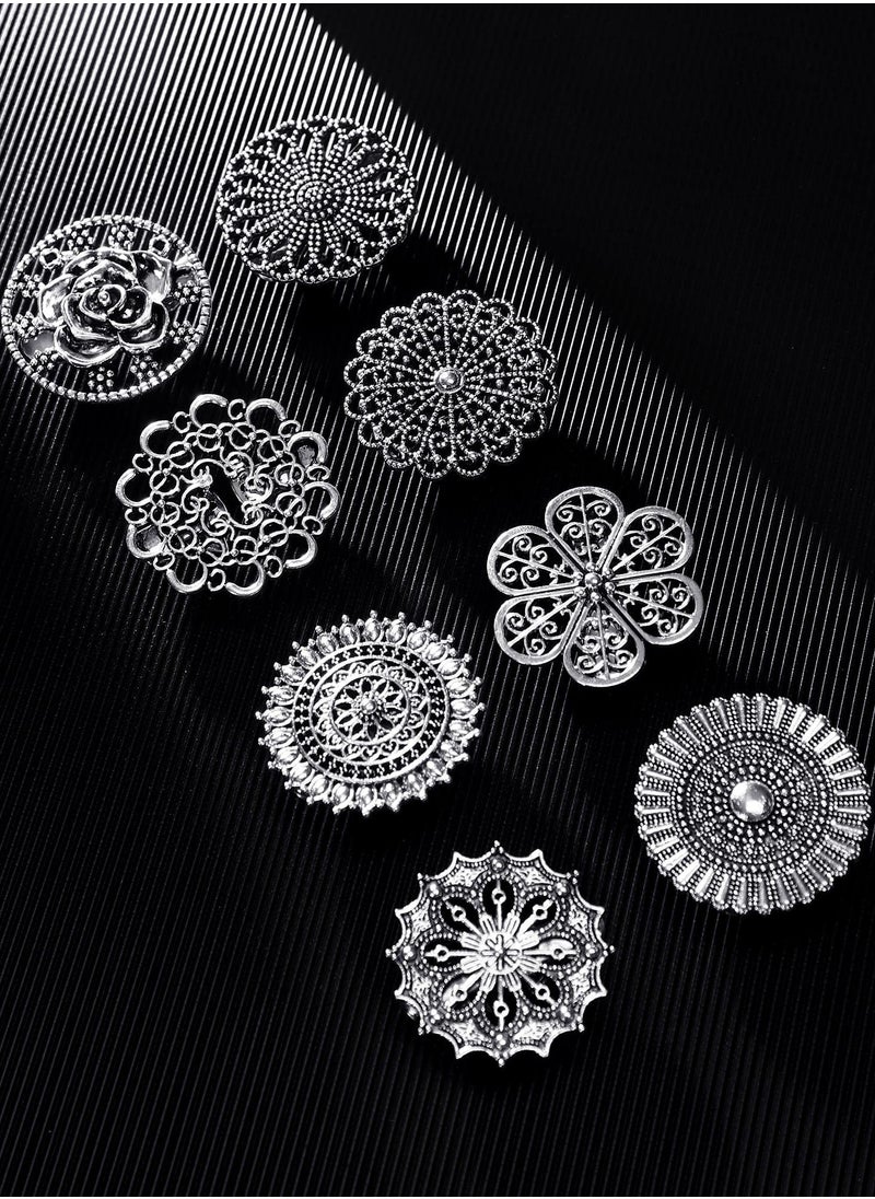SYOSI - Dress Cinch Clips Set, 8 Pcs Retro Cardigan Clip, Vintage Sweater Clips, Waist Tightening Brooch, Shawl Collar Clasp for Shirt, Scarf, Cape, Cloak, Coat, Ideal for Women and Girls - Image 1