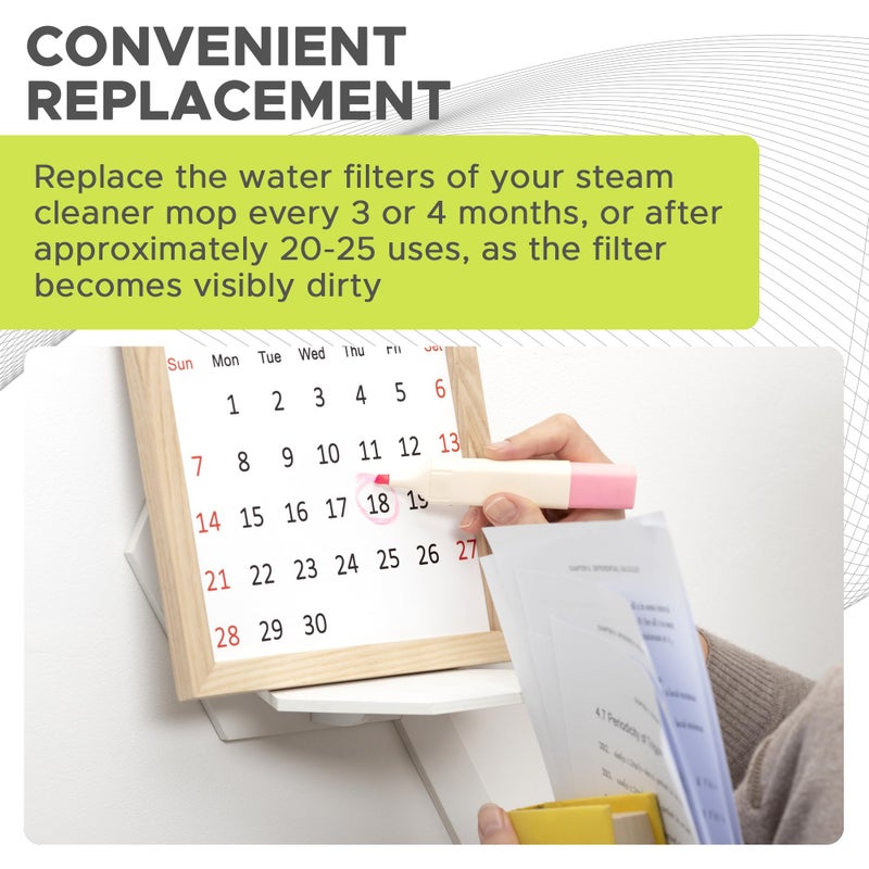 H2O MOP H2O MOP® HD Steam Cleaner Accessories (2pk HD Water Replacement Filters)  - Image 4